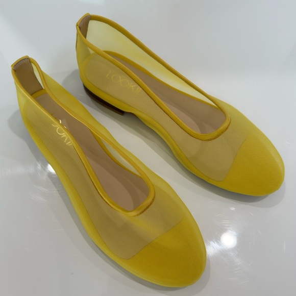 Lookie Atelier Yellow Mesh Ballet Flats - Picture 3 of 9